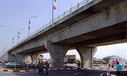 پل بزرگ ریکان کیلومتر 65 محور خاش ـ ایرانشهر مسدود است
